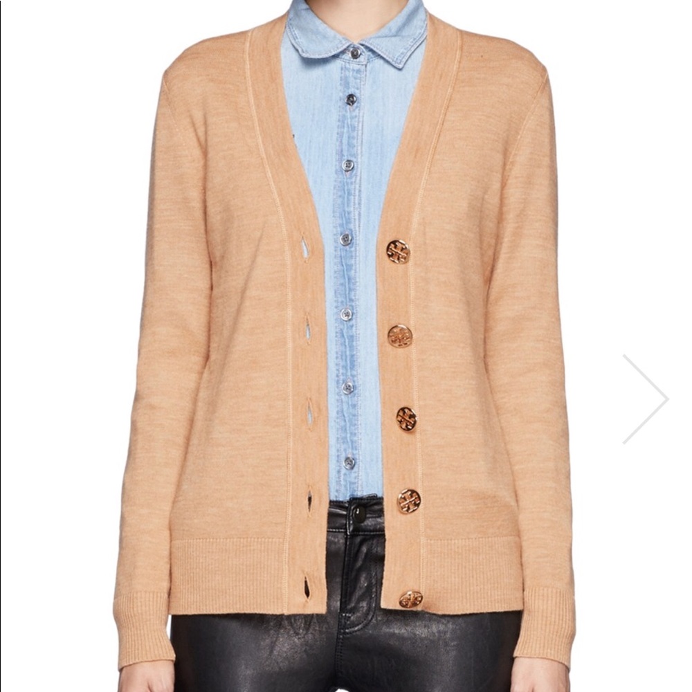 Tory Burch Simone Merino Wool Cardigan